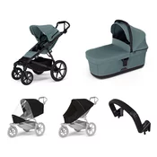 Mestni voziček Thule Urban Glide 4-wheel Mid blue + Bassinet Mid blue SET 5in1