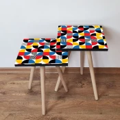 Hanah Home Set klub stocica 2Shp276, 2 komada, Šareni