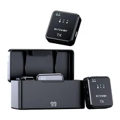 Brezžični mikrofon BlitzWolf BW-SX63 1000mAh z 2 oddajnikoma in sprejemnikom - black