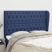 Vidaxl vidaXL Vzglavnik s krilci moder 163x23x118/128 cm blago