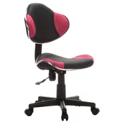 MID.YOU Mladinski Vrtljivi Stol Kiddy Gti 2, Siva, Roza