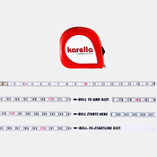 Merilni trak - meter za pikado KARELLA/dart measuring tape