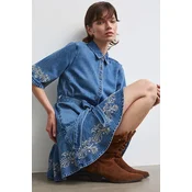 Medicine obleka A-kroja denim