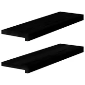 Prozorske klupice 2 kom tamnosmede 70x20x2 cm masivne hrast