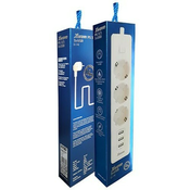Xwave PS 3/3 Produžni naponski kabl, 3 uticnice + 3 USB uticnice, 250 W, 1.8m