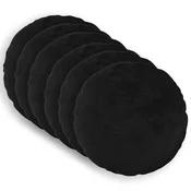 vidaXL Prevleka za blazino 6 pcs HEERLEN Črna O 40 cm Flanel