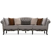 Casa Padrino luxury baroque living room sofa gray/black/gold - Handmade baroque style sofa with decorative pillows - Luxury living room furniture in baroque style - Baroque furniture