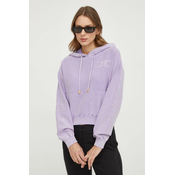 Bombažen pulover Elisabetta Franchi vijolična barva