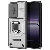AVIZAR Ovitek za OnePlus Nord CE5 z obročkom in drsnim pokrovom za kamero, Siva, (5000190059)