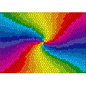 Enjoy - Puzzle Stained Glass Rainbow Burst - 1 000 kosov