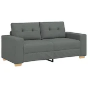 Vidaxl Dvosed temno siv 180x77x82 cm blago