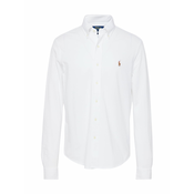 Pamucna košulja Polo Ralph Lauren za muškarce, boja: bijela, regular, s button-down ovratnikom, 710932545