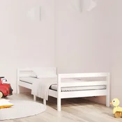 shumee vidaXL Posteljni okvir brez vzmetnice bel 90x190 cm masiven borov les