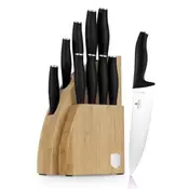 Komplet nožev s stojalom BAMBOO 10 kosov Matte Black Collection BH-2979