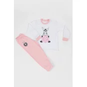 PARTIZAN Pidžama za devojcice Zebra/ roze/bela