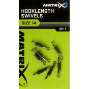 Vrtljivke s Sponko Matrix Hooklenght Swivel Št:14-20/7pcs