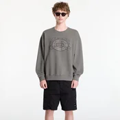 Mikina C.P. Company Diagonal Fleece Boxy Logo Crewneck Sweatshirt Gunmetal L