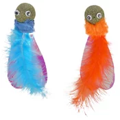 FLAMINGO Igracka za mace lopta/perje sa catnipom 13x3x3cm