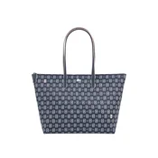 LACOSTE Nakupovalna torba Lacoste Grand sac cabas L.12.12 Concept imprimé Marine Sombre Farine modra
