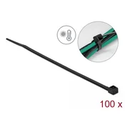 Delock vezice za kabele otporne na visoke temperature, duljina 150 x širina 3,6 mm, 100 kom. Crne
