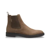 BOSS for man. 50552528 Calev brown leather ankle boots (40), Flat, None, Casual