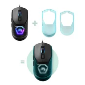 Miška Marvo Fit Lite G1, črna + darilo Fit Grip
