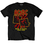 AC/DC Majica Back in Black Tour 1980 Black 2XL