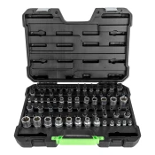 Komplet nasadnih bitov Torx in ključev E-Torx - do T70 in E24 CrV 1/2 - 77 kosov