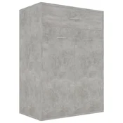 Vidaxl omara za čevlje betonsko siva 60x35x84 cm iverna plošča