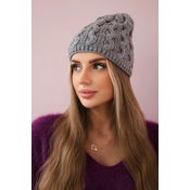marka niezdefiniowana Cap with fleece Teresa K285 dark grey