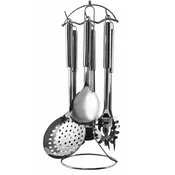 6-DELNI SET PRIPOMOČKOV NA STOJALU/15xH41CM/INOX