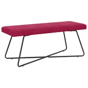 Vidaxl klop Enobarvno Vinorodna rdeča 110 x 40 x 45 cm Žamet