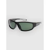 Dot Dash Eclipse Shiny Black Sunglasses polarized green