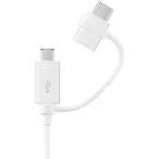 Kabel Samsung EP-DG930DWE Combo microUSB Data Cable with USB-C Reduction 1.5m White (Bulk) (2437957)