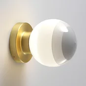 MARSET LED stenska svetilka Dipping Light A2, bela/zlata - Dnevna soba/jedilnica - Dizajn - bel, medenina - Kovina