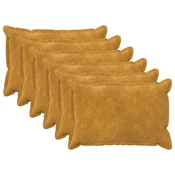 Vidaxl Prevleka za blazino 6 kos HOUTEN Rumena 30 x 50 cm Mikrofibra