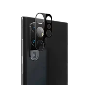 Full body zaštitno staklo za zadnju kameru za zadnjo kamero za Samsung Galaxy S23 Ultra - crn