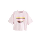 Next Majica čokolada / rumena / rosé