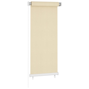 vidaXL Zunanje rolo senčilo krem 60x140 cm HDPE