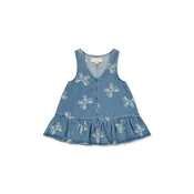 Otroška jeans obleka Konges Slojd MAGOT FRILL DRESS GOTS