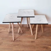 Hanah Home Set klub stočića 3Shp213, 3 komada, Siva