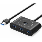 Multifunkcijski USB Hub Ugreen 4 Ports - USB 3.0 - razdjelnik sa cetiri vrata - 0.5m - crni