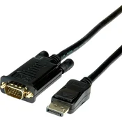 VALUE Value DisplayPort/VGA adapterski kabel DisplayPort vtič\, VGA 15-polni vtič 3.00 m črna 11.99.5803 DisplayPort kabel, (20415281)