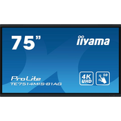 iiyama TE7514MIS-B1AG Signage-Display Interaktiver Flachbildschirm (75”) LCD Schwarz Touchscreen