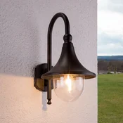 Lindby zunanja stenska svetilka Daphne, črna, kovinska, E27 - Sodobni - črno, prozorno - Aluminij