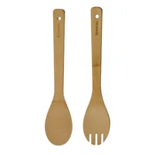 2-piece salad serving spoon set, 30.5 cm, bamboo - Zokura