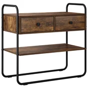 Vidaxl Konzolna miza Dimljen hrast 100 x 40 x 75 cm Inženirski les