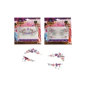 Teddies Dekoracija obraza diamantov/kamnov Princess plastic 2 vrsti v vrečki 18x17,5cm