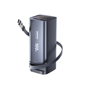 Power bank prenosiva baterija REMAX FC-22 100W sa teleskopskim kablom 20000mAh siva