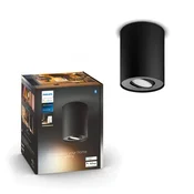 STROPNA SVETILKA Pillar Hue ČRNA 1x5W 2200-6500K + DALJINSKI UPRAVLJALNIK 8719514338449